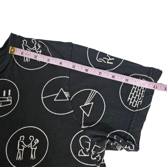 Pink Floyd Black Crop Top, Black/Tan, Medium - Picture 9 of 9